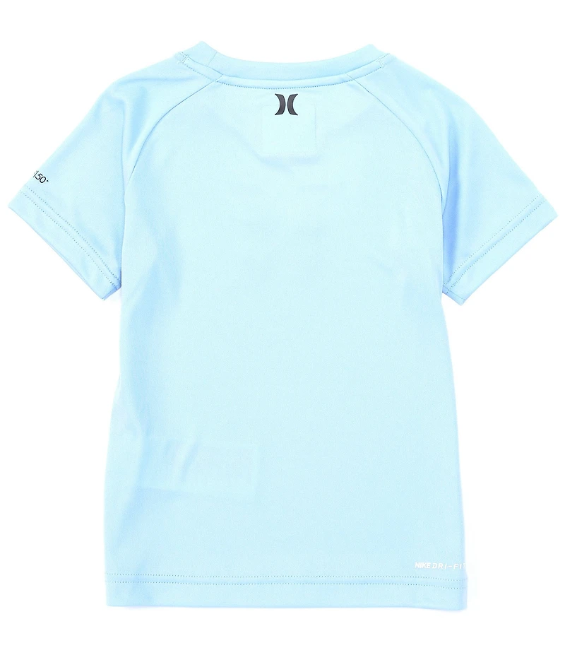 Hurley Little Boys Short Sleeve Ombre Logo UPF 50 Shirt