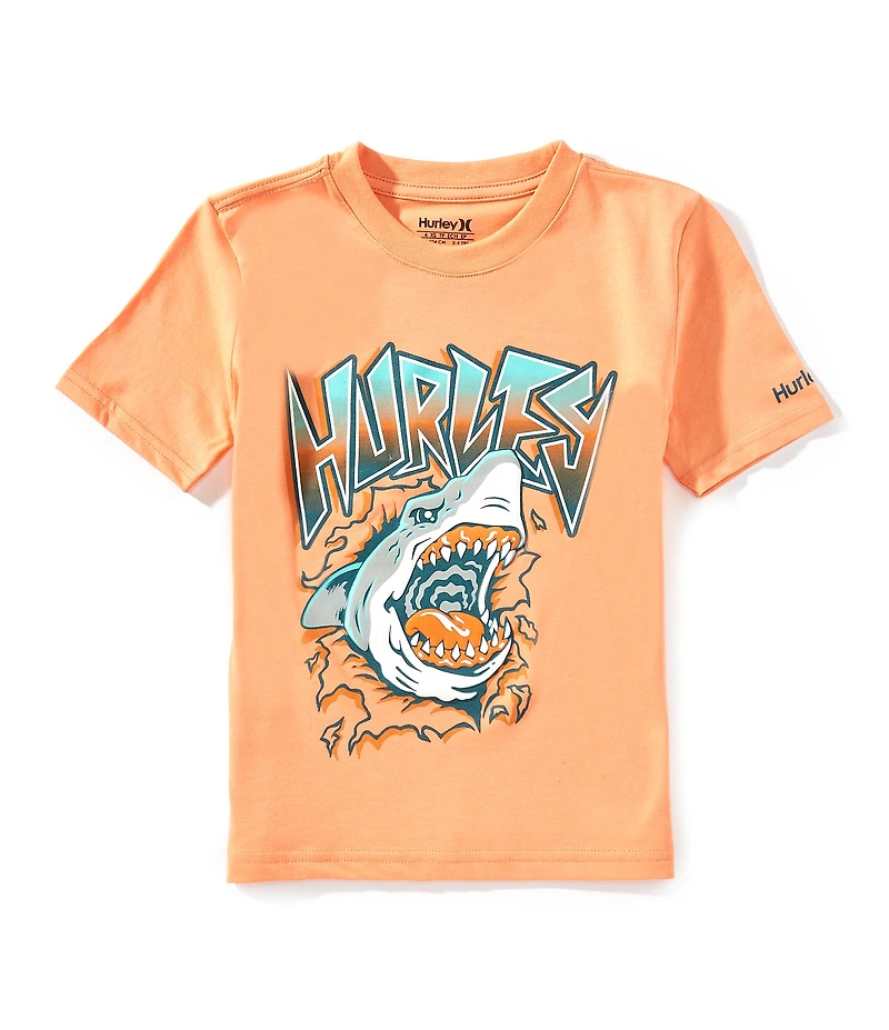 Hurley Little Boys Angry Shark Short Sleeve T-Shirt