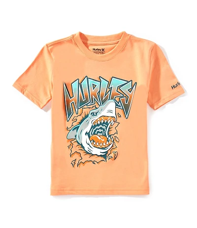Hurley Little Boys Angry Shark Short Sleeve T-Shirt