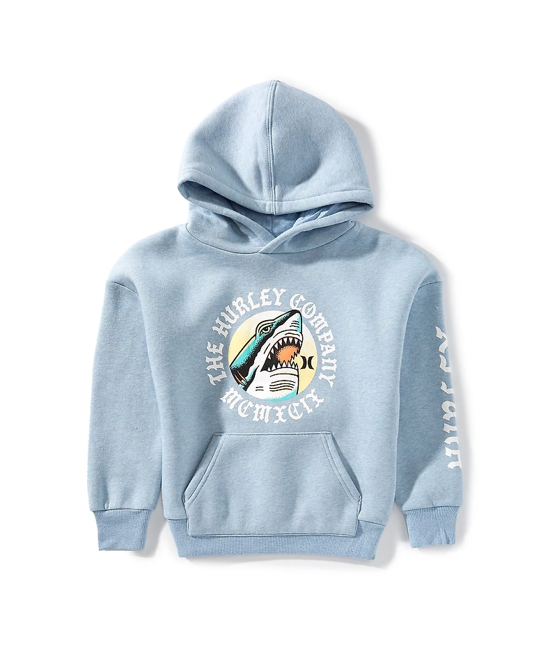 Hurley Little Boys Long-Sleeve Shark Character Graphic Fleece Hoodie