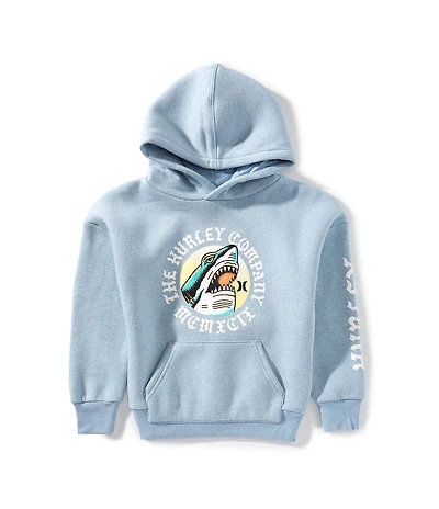 Hurley Little Boys Long-Sleeve Shark Character Graphic Fleece Hoodie
