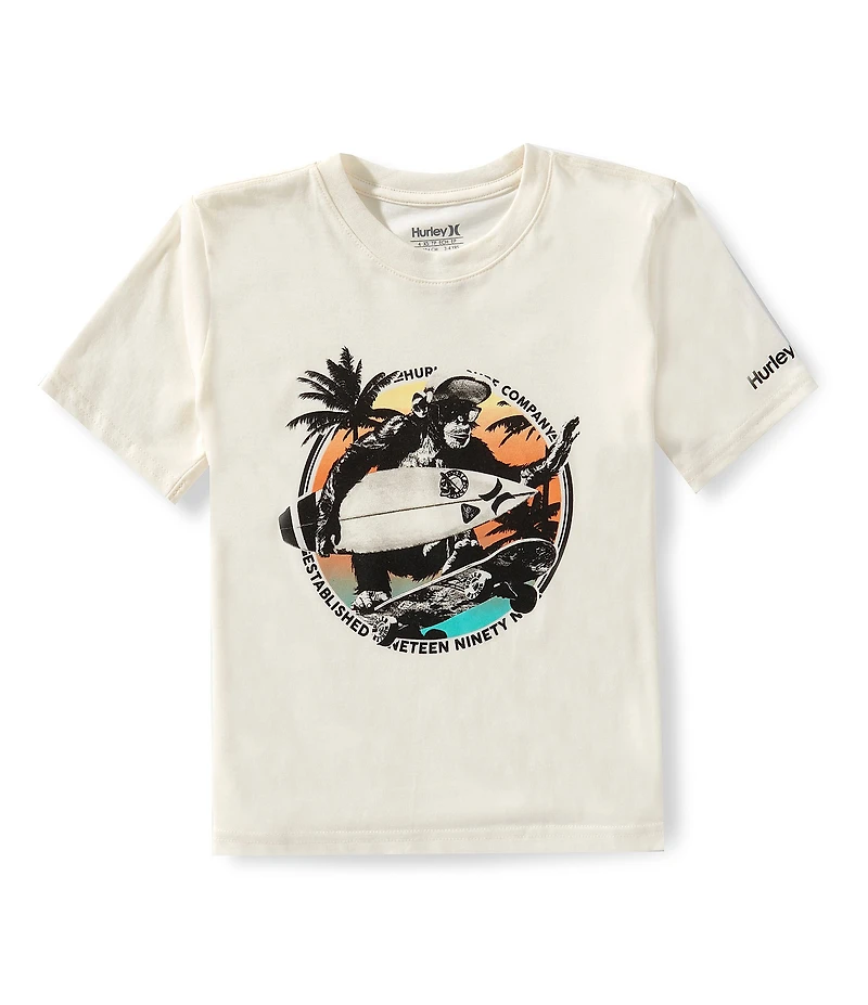 Hurley Little Boys Monkey Sea Short Sleeve T-Shirt