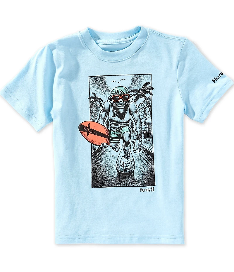 Hurley Little Boys Short Sleeve Beach Monkey Tee