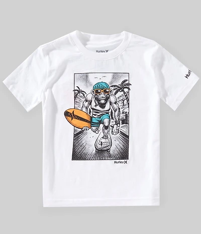Hurley Little Boys Short Sleeve Beach Monkey Tee