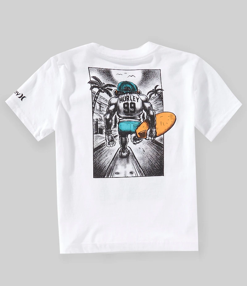 Hurley Little Boys Short Sleeve Beach Monkey Tee