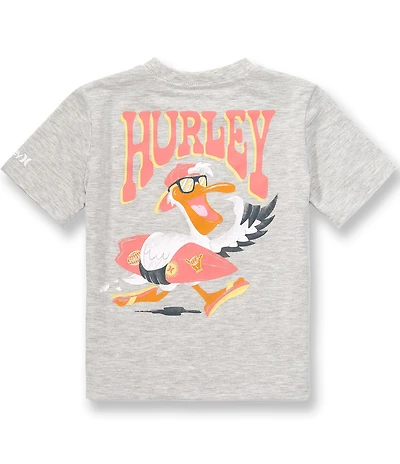 Hurley Little Boys Short Sleeve Pelican Heathered Jersey T-Shirt