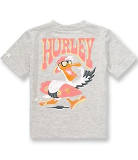 Hurley Little Boys Short Sleeve Pelican Heathered Jersey T-Shirt