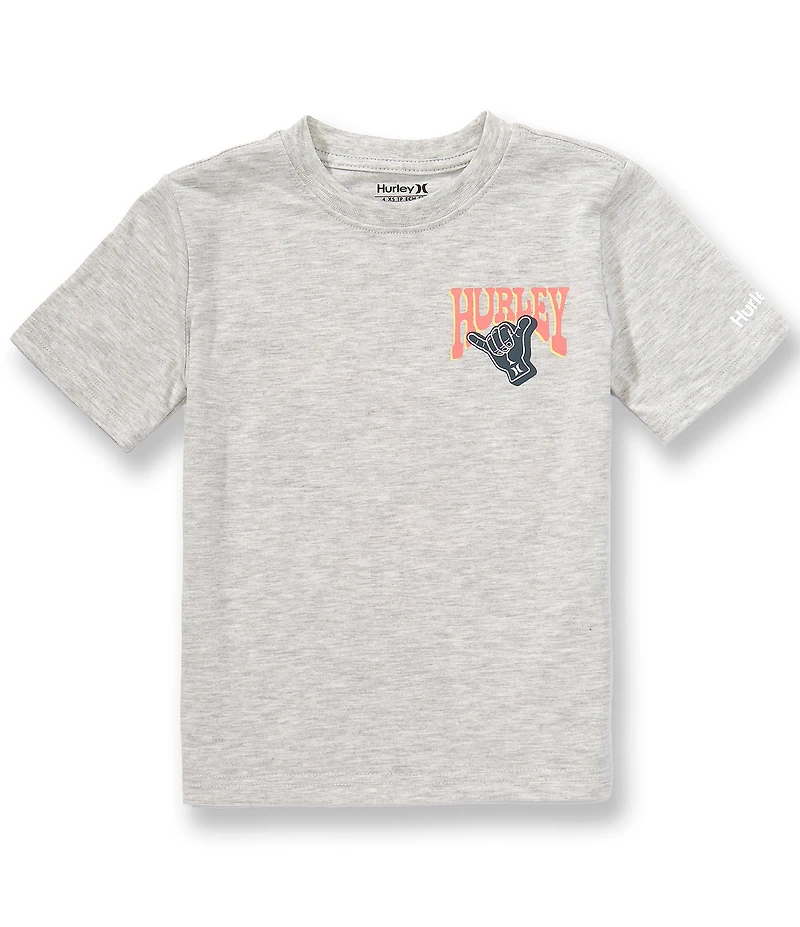 Hurley Little Boys Short Sleeve Pelican Heathered Jersey T-Shirt