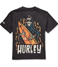 Hurley Little Boys Short Sleeve Surfy Skully T-Shirt