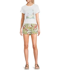 Hurley Malibu Tropical Floral/Leaf Printed Shorts