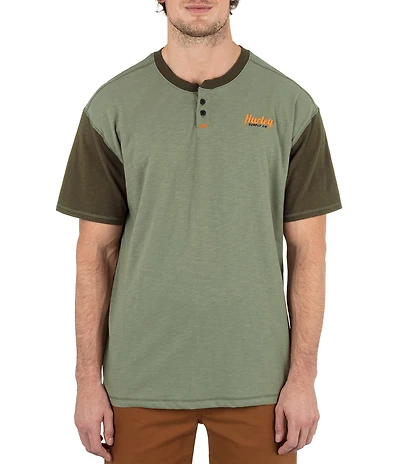 Hurley Merchant Short-Sleeve Color Block Slub Jersey T-Shirt