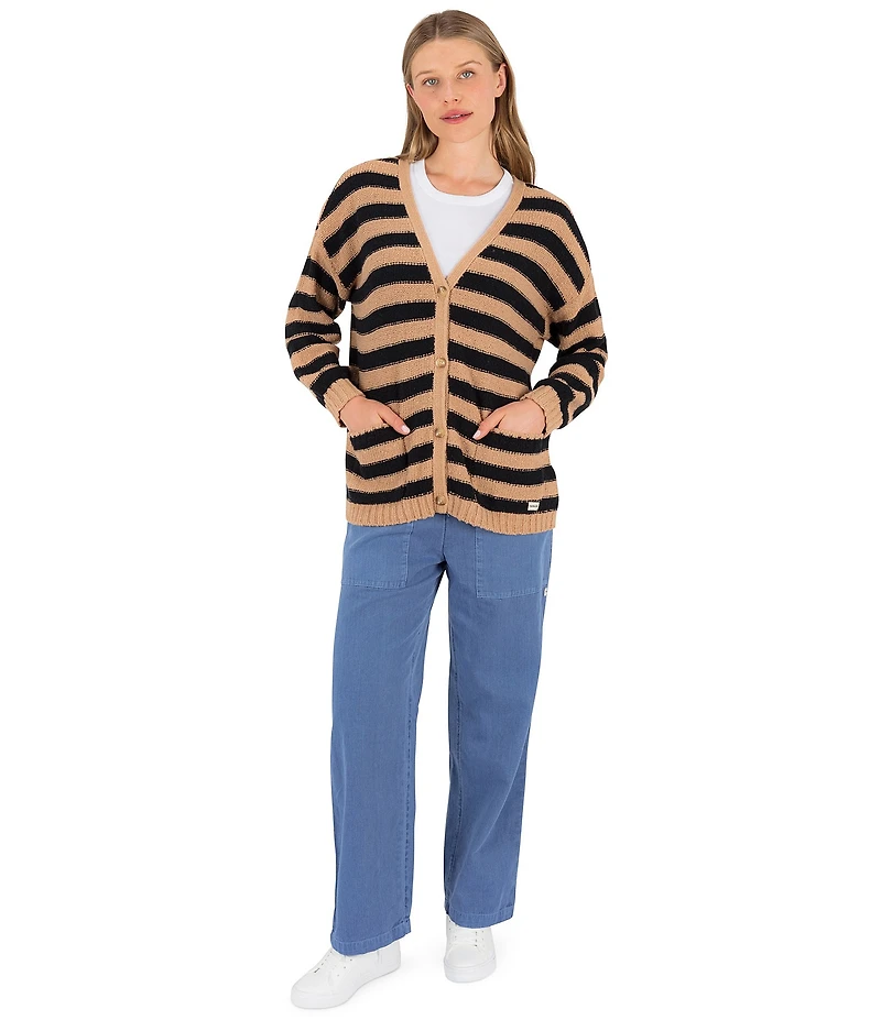 Hurley No Barriers Long Sleeve Striped Cardigan