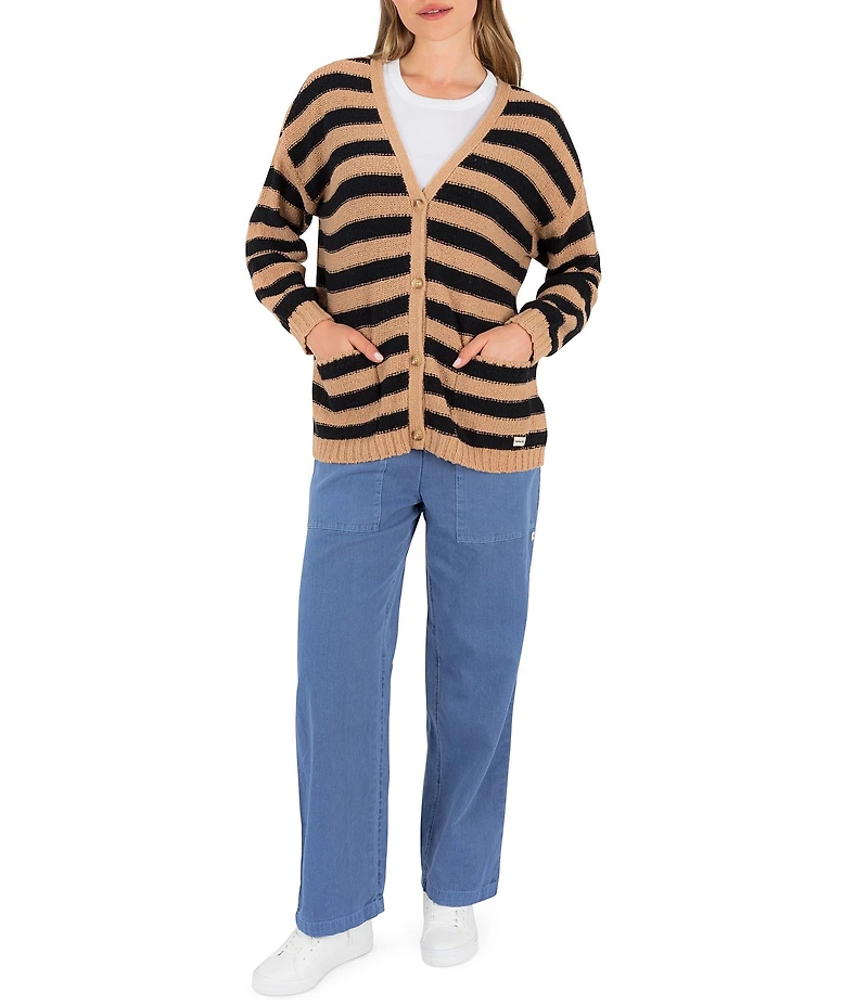 Hurley No Barriers Long Sleeve Striped Cardigan