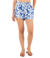 Hurley Paloma Tropical Floral Crinkled Gauze Shorts