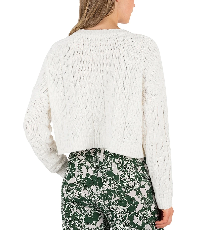 Hurley Park City Long Sleeve Textured Basketweave Sweater