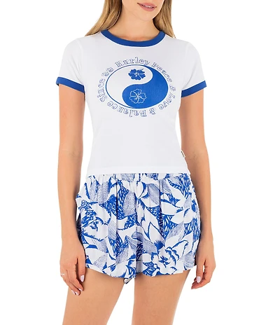 Hurley Peace Out Ringer Short Sleeve Baby T-Shirt