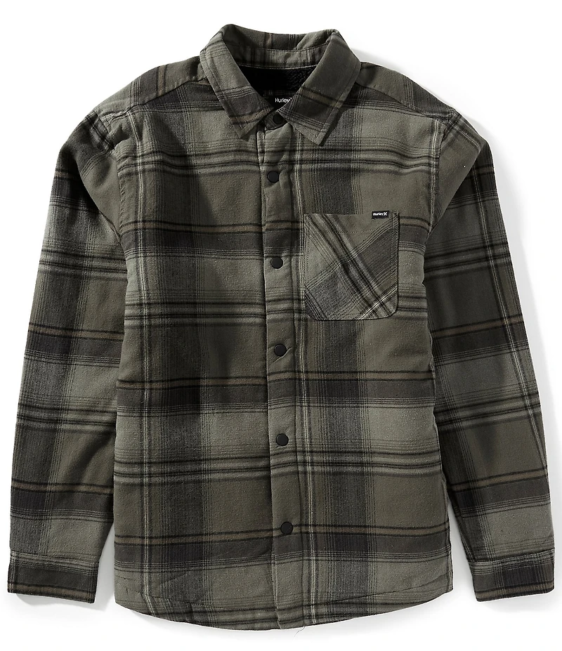 Hurley Portland Long Sleeve Plaid Flannel Shirt