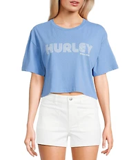 Hurley Rollers Short Sleeve Boxy Cropped T-Shirt