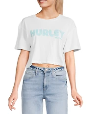 Hurley Rollers Short Sleeve Boxy Cropped T-Shirt