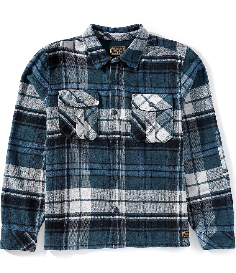 Hurley Santa Cruz Long Sleeve Plaid Flannel Shirt