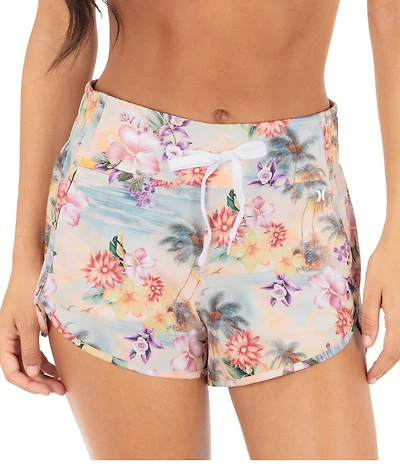 Hurley Scenic Sunset Floral Boardshort Swim Cover-Up