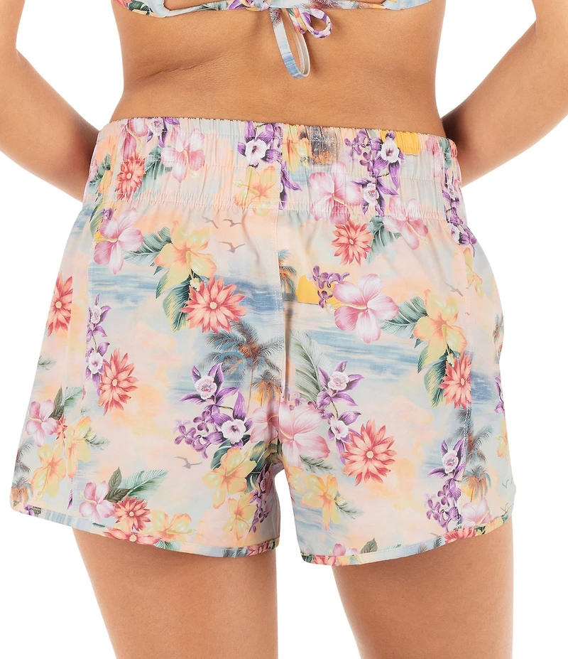 Hurley Scenic Sunset Floral Boardshort Swim Cover-Up