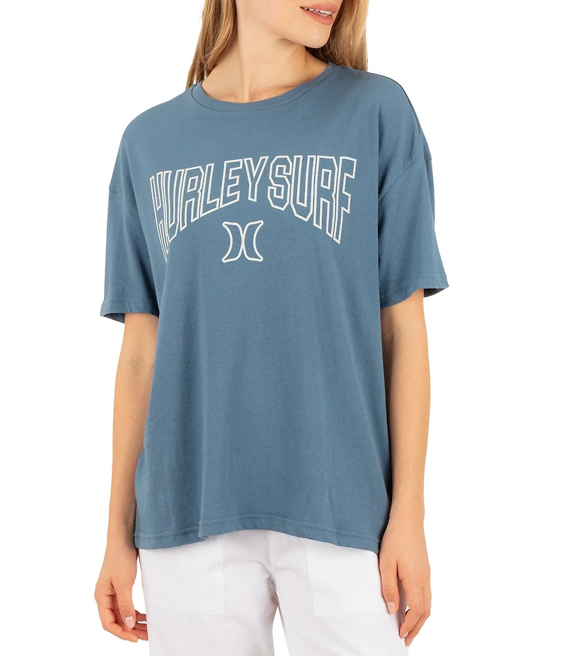 Hurley Short Sleeve Collegiate Boyfriend T-Shirt