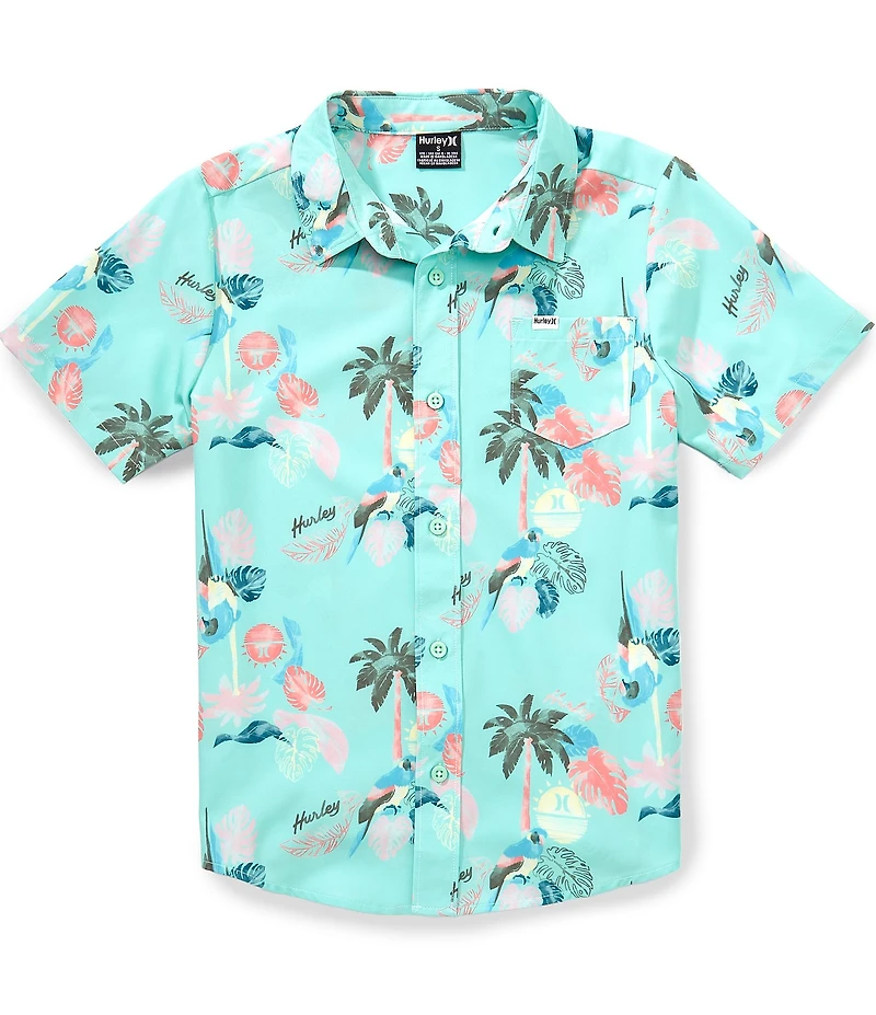 Hurley Short Sleeve Printed Button Down Shirt
