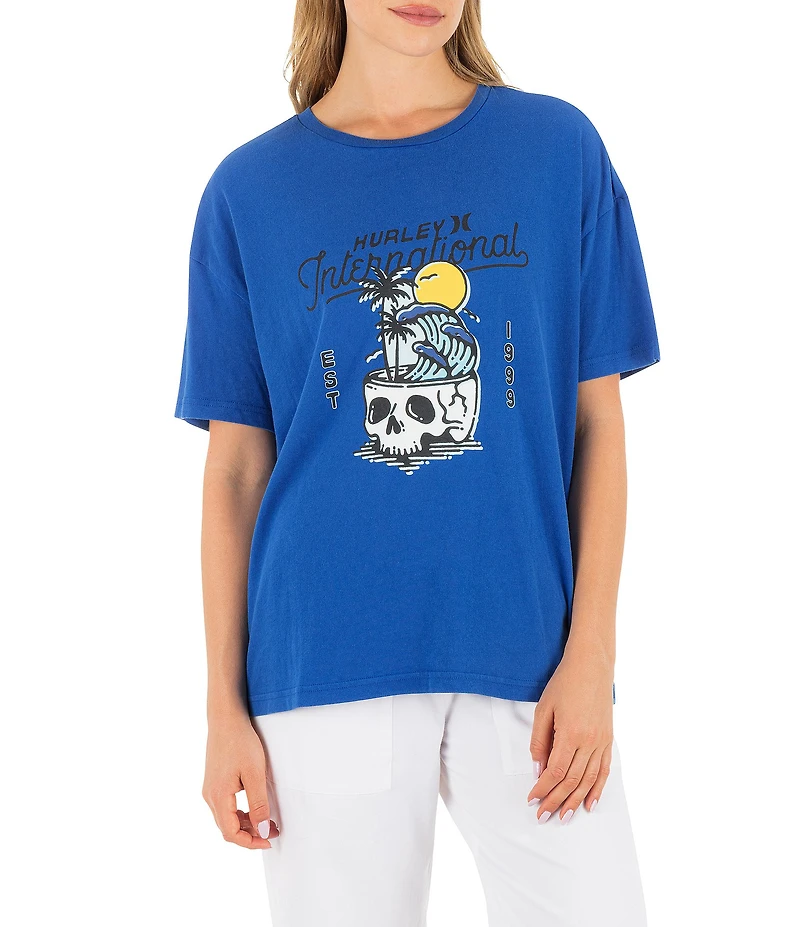 Hurley Skulltide Short Sleeve Boyfriend T-Shirt