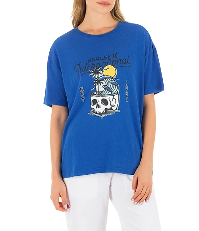 Hurley Skulltide Short Sleeve Boyfriend T-Shirt