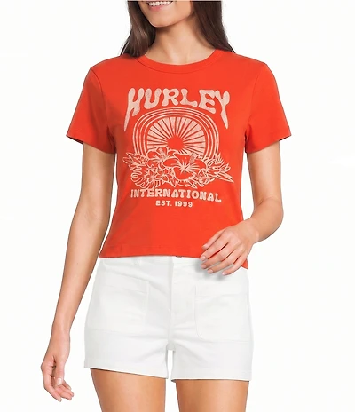 Hurley Solice Topical Floral Print Short Sleeve Graphic Baby T-Shirt