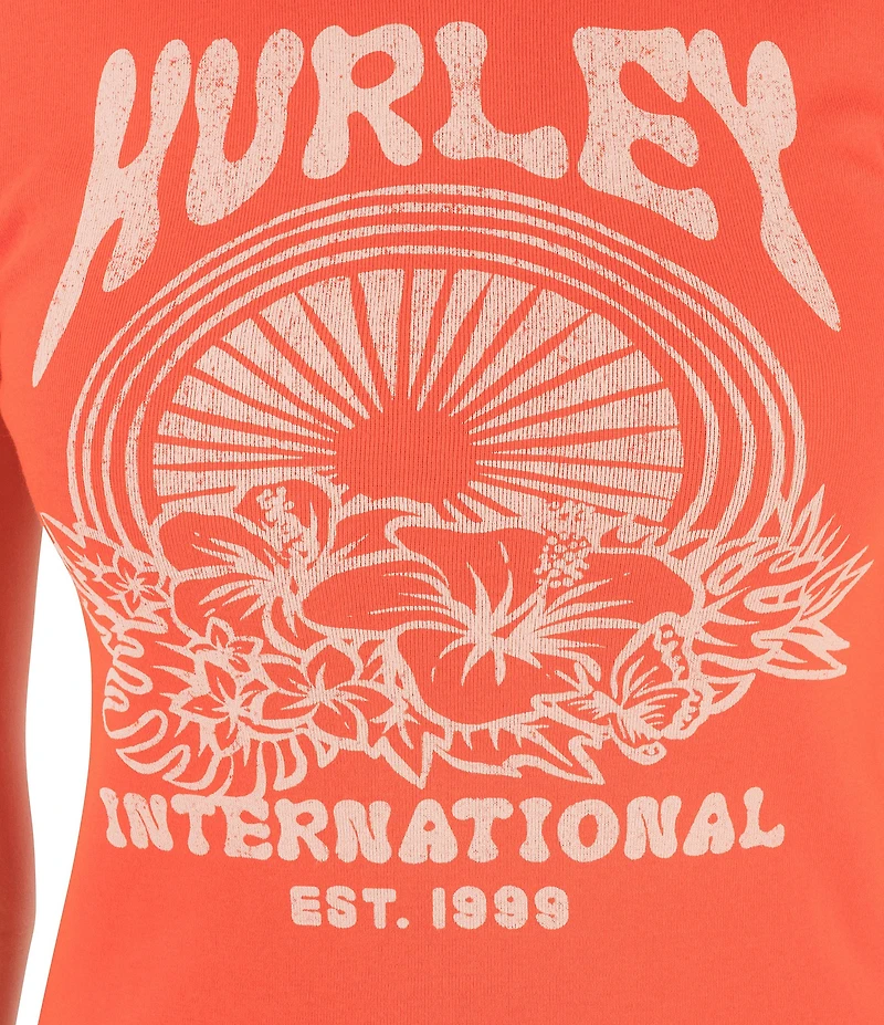 Hurley Solice Topical Floral Print Short Sleeve Graphic Baby T-Shirt