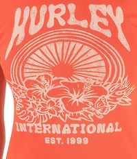Hurley Solice Topical Floral Print Short Sleeve Graphic Baby T-Shirt