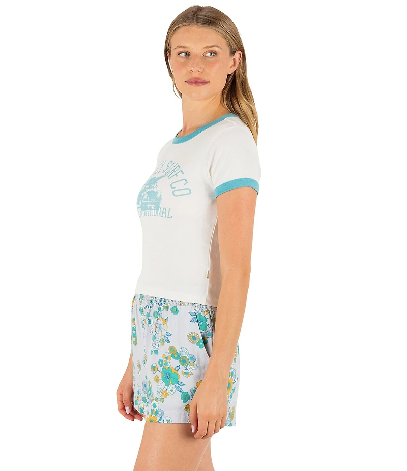 Hurley Speedway Ribbed Knit Short Sleeve Baby T-Shirt