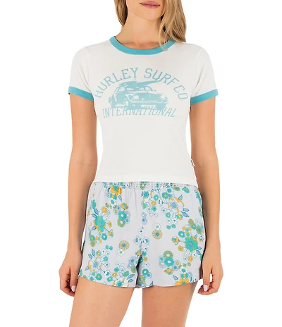 Hurley Speedway Ribbed Knit Short Sleeve Baby T-Shirt