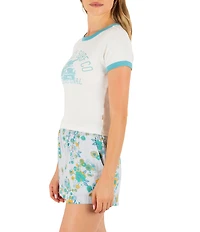 Hurley Speedway Ribbed Knit Short Sleeve Baby T-Shirt