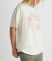 Hurley Sunshine Graphic Coast Short-Sleeve Boyfriend T-Shirt
