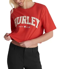 Hurley Surf Hooky Short Sleeve Boxy Cropped T-Shirt