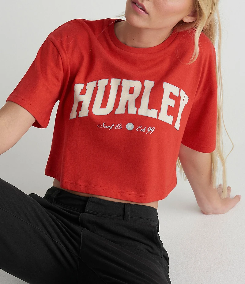 Hurley Surf Hooky Short Sleeve Boxy Cropped T-Shirt