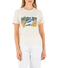 Hurley Tidal Tropical Floral Classic Short Sleeve T-Shirt