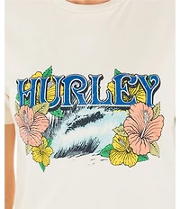 Hurley Tidal Tropical Floral Classic Short Sleeve T-Shirt