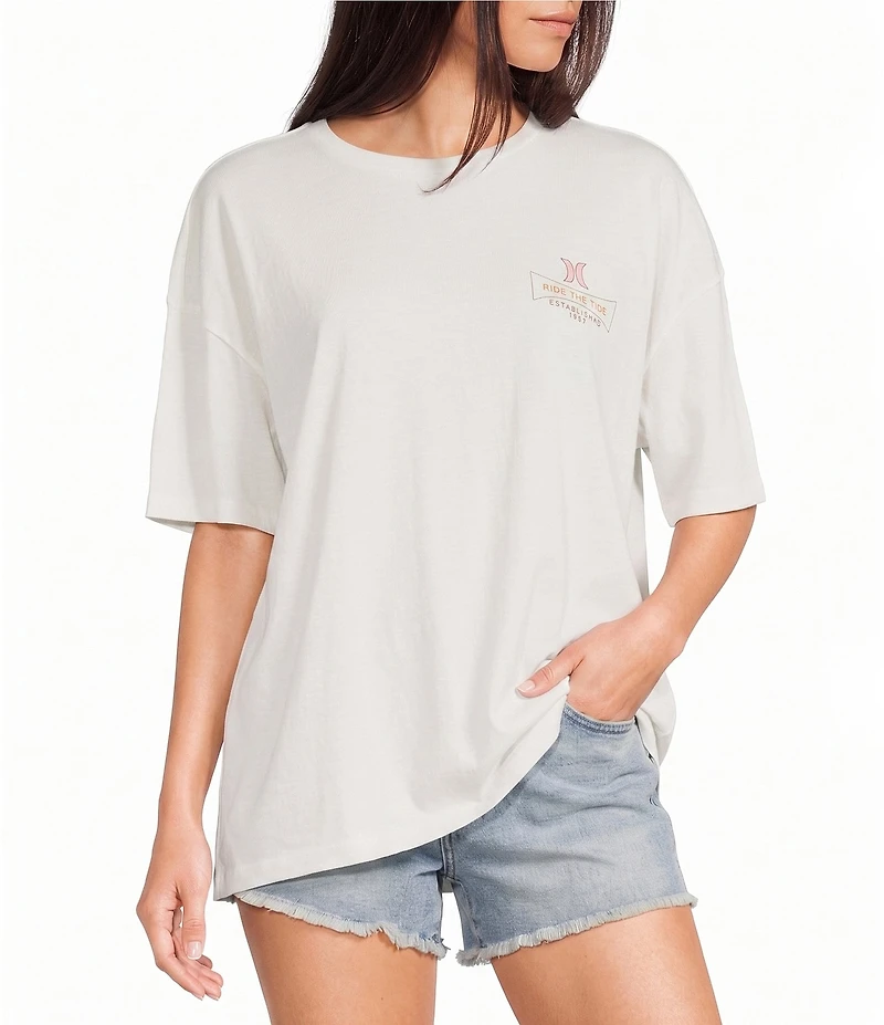Hurley Tide Chaser Short Sleeve Boyfriend T-Shirt