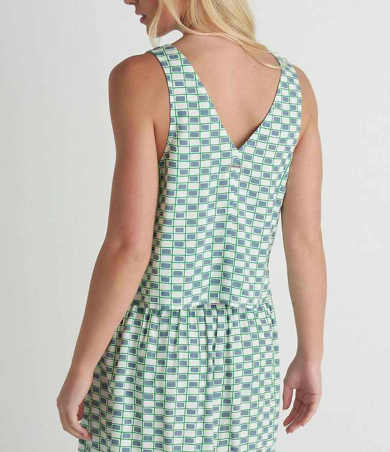 Hurley Venice Geometric-Printed Sleeveless Vest Top