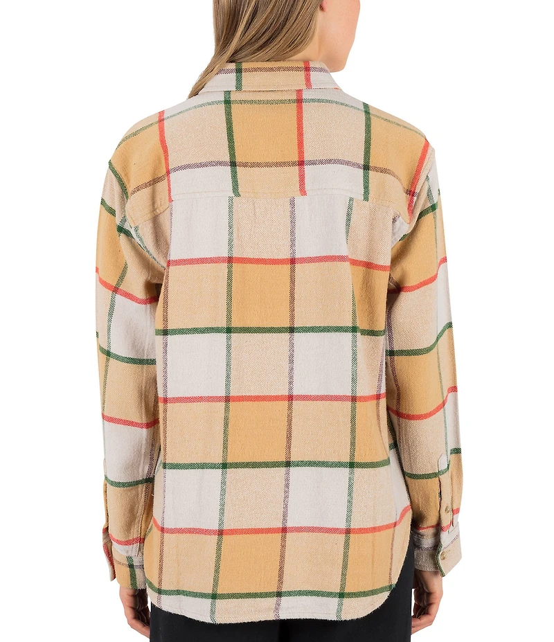 Hurley Wander Long Sleeve Plaid Yarn Dyed Flannel Woven Shirt