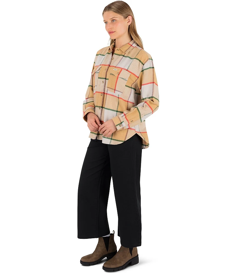 Hurley Wander Long Sleeve Plaid Yarn Dyed Flannel Woven Shirt