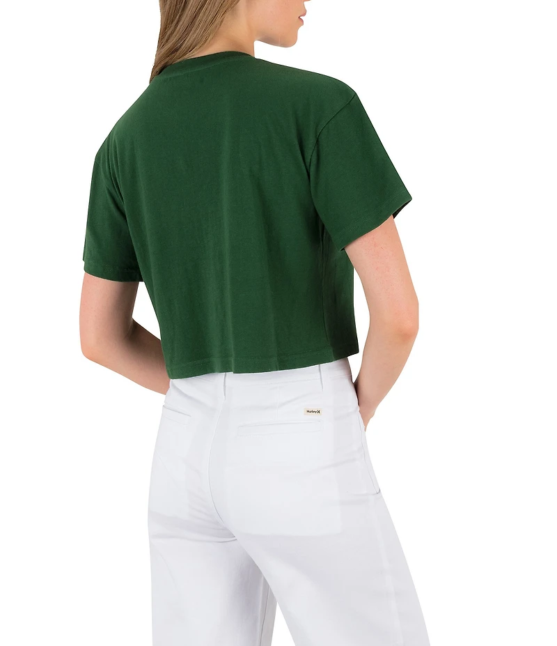 Hurley Wild And Free Short Sleeve Cropped Boxy T-Shirt
