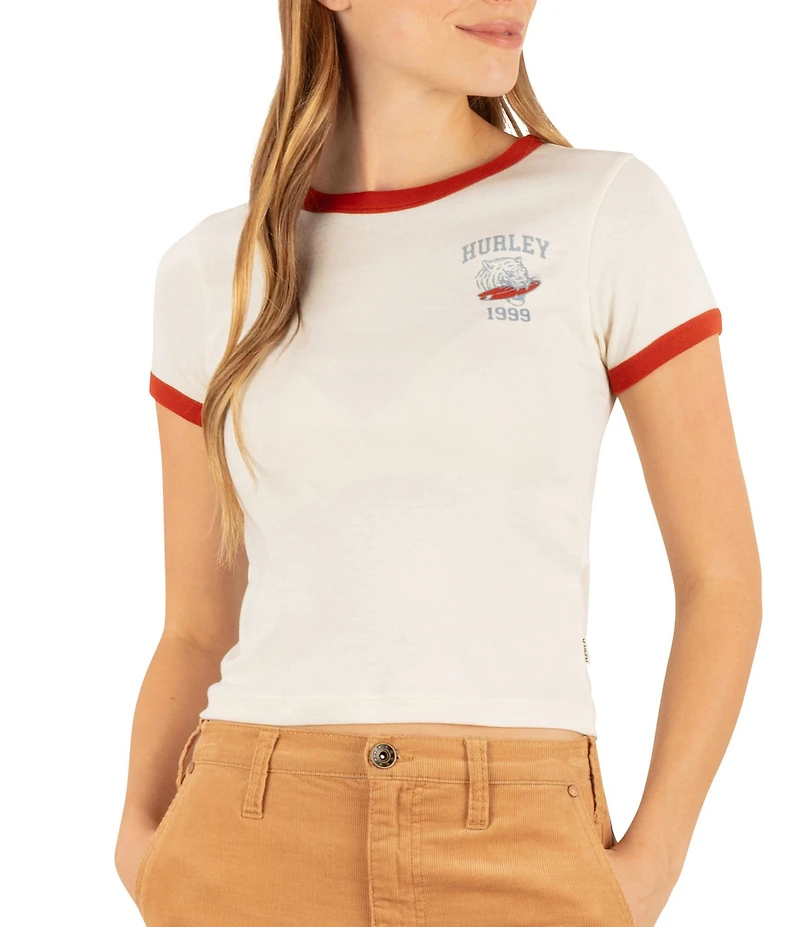 Hurley Wildcat Ringer Short Sleeve T-Shirt