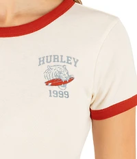 Hurley Wildcat Ringer Short Sleeve T-Shirt