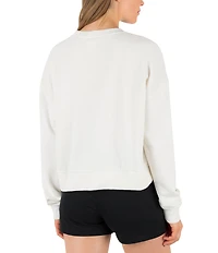 Hurley Worthy Long Sleeve Boxy French Terry Sweatshirt