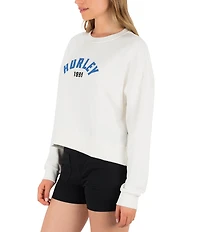Hurley Worthy Long Sleeve Boxy French Terry Sweatshirt